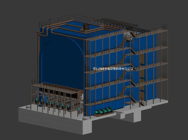 约翰节能废弃物焚烧炉案例图3D图